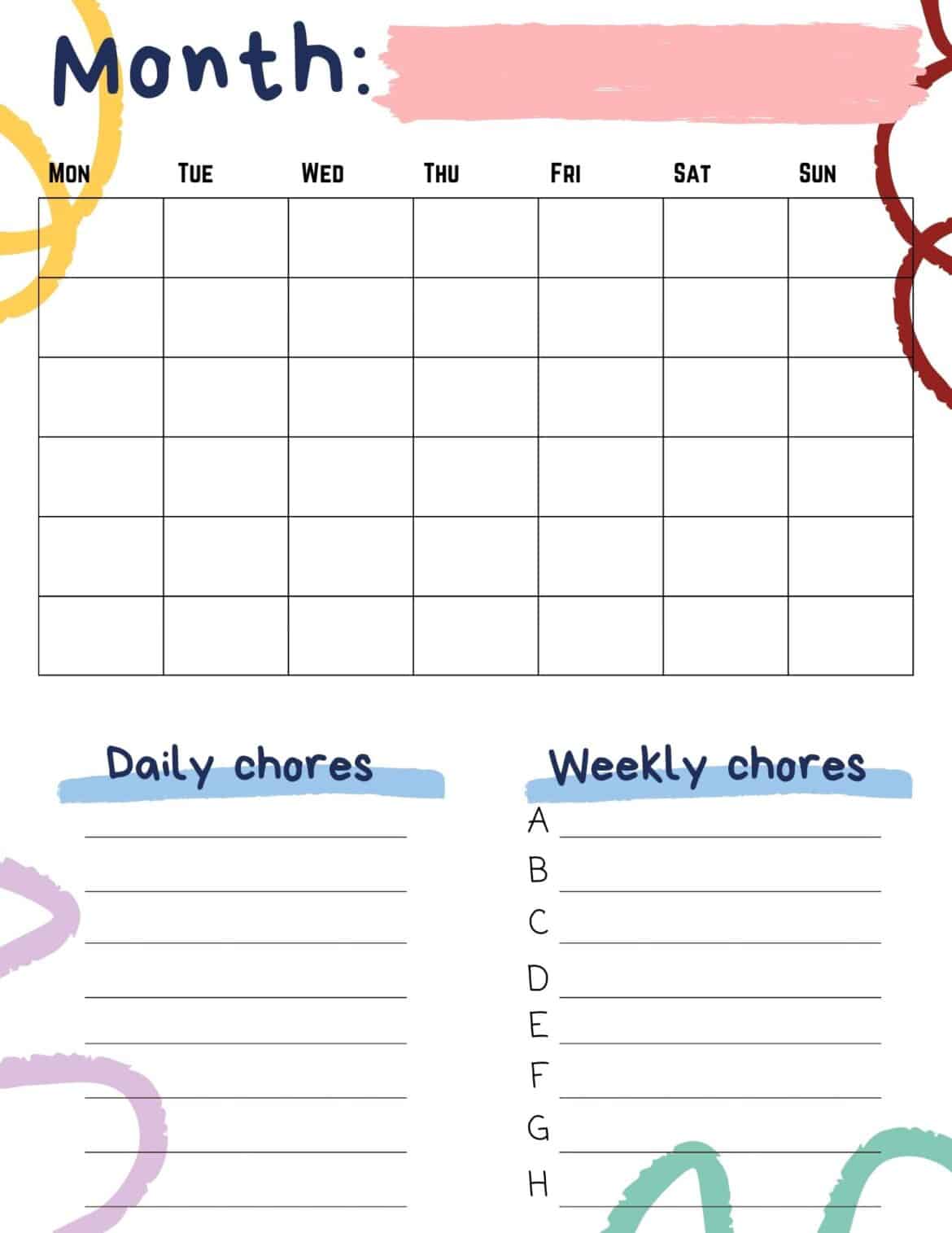 You'll Love Our Free Printable Chore Charts For Kids With This Age ...