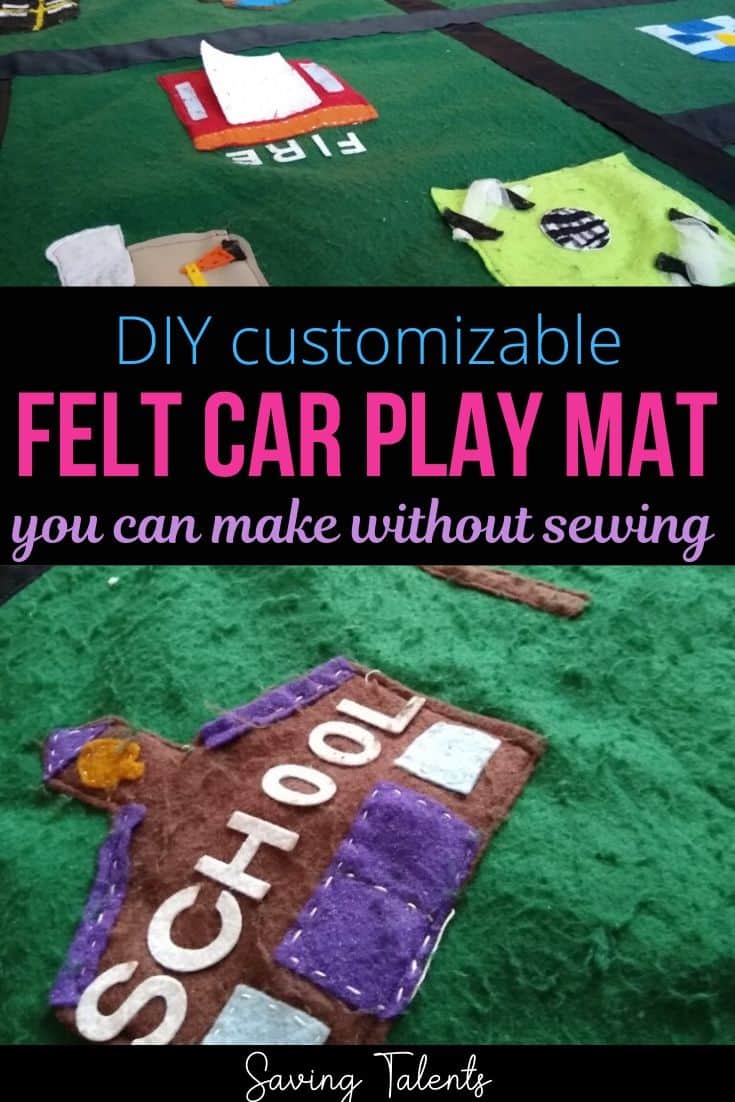 DIY Felt Car Mat You Can Customize (NoSew Option Included)