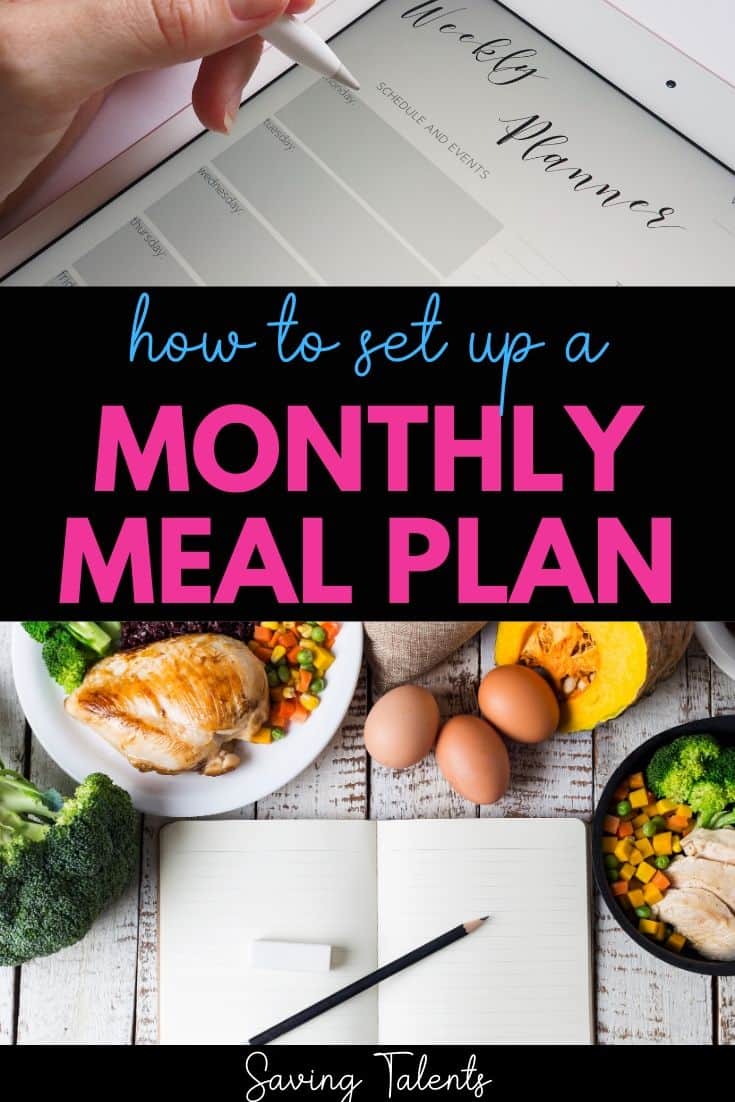 How to Set Up a Monthly Meal Plan - Saving Talents