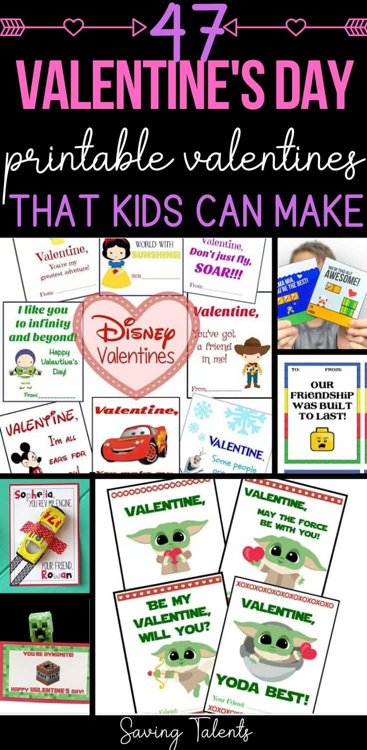 47 Free Printable Valentines Kids Can Make - Saving Talents