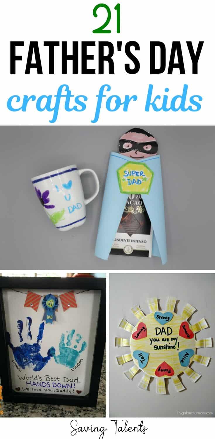 21 DIY Father's Day Crafts Kids Can Make as Gifts - Saving Talents