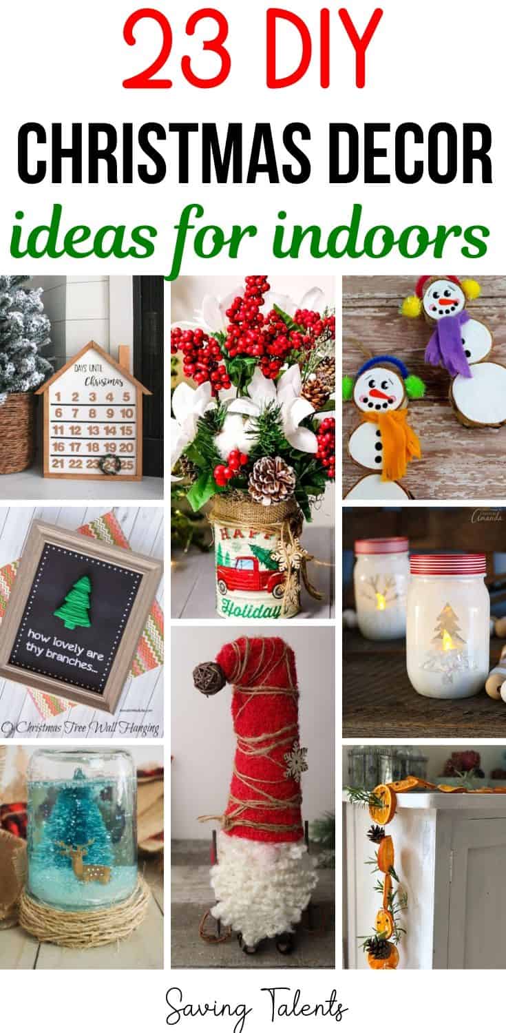 22 DIY Christmas Decor Ideas for Indoors - Saving Talents