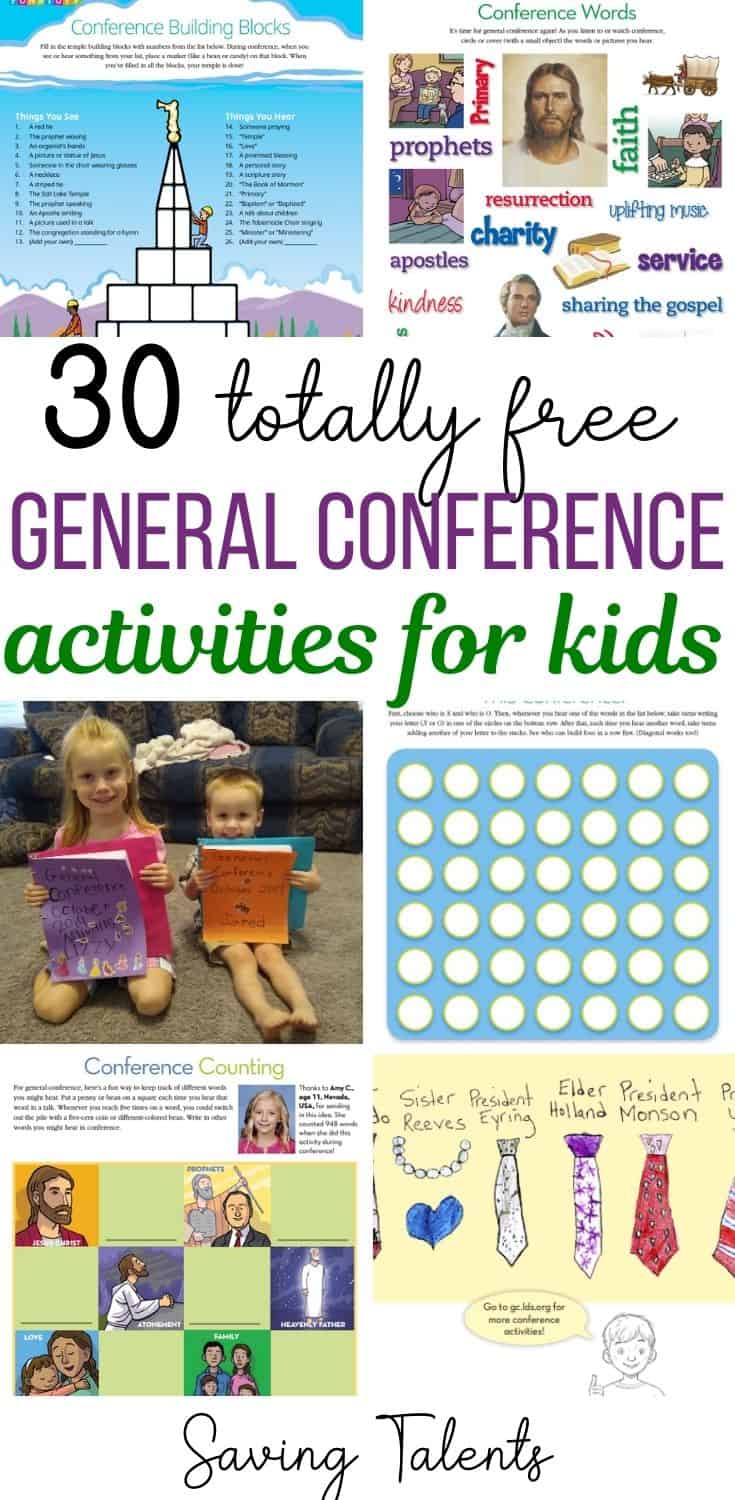 30+ FREE General Conference Activity Ideas for Kids &amp; Preschoolers
