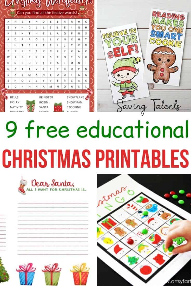 9 Educational Free Christmas Printables &amp; Games For Kids