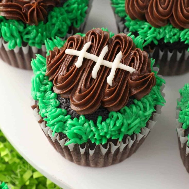 Image for Easy Frosted Football Cupcakes - Fun Game Day Food Idea!