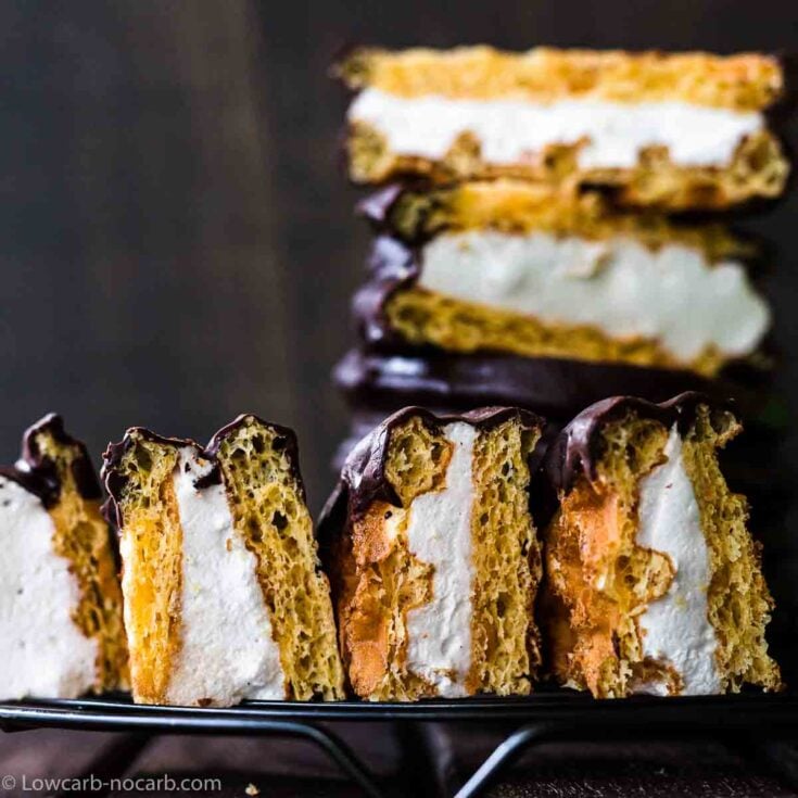 Image for Sugar-Free and Keto Smores Chaffle Recipe