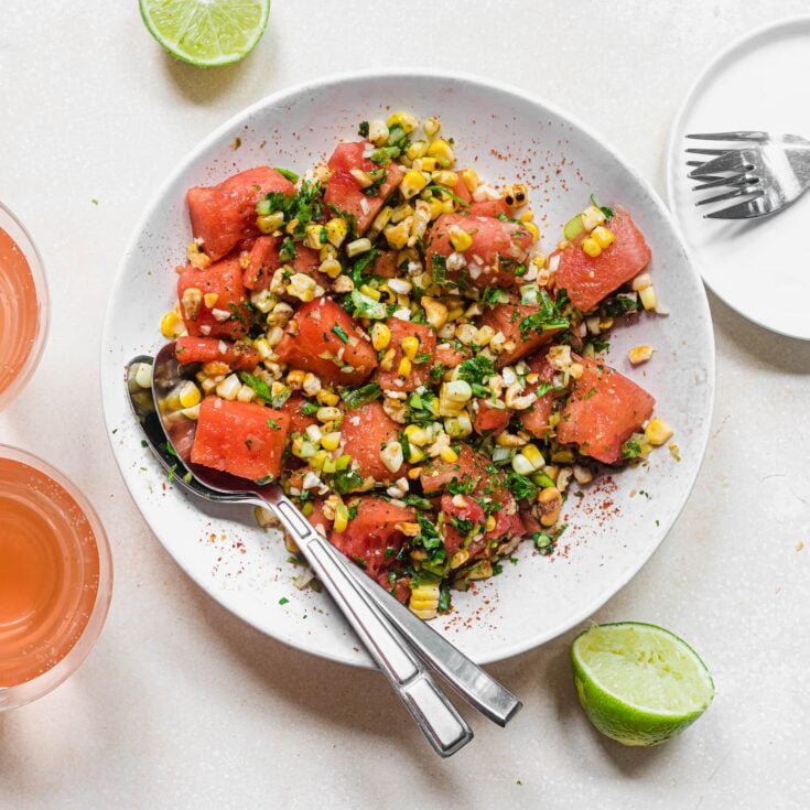 Image for Spicy Watermelon Jalapeno Salad with Charred Corn