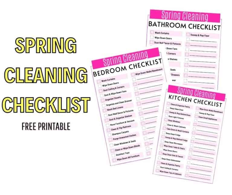 25 Free Printable Spring Cleaning Checklists For Everyone! - Saving Talents
