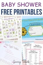 Beautiful Free Baby Shower Printables To Help You Get Organized ...