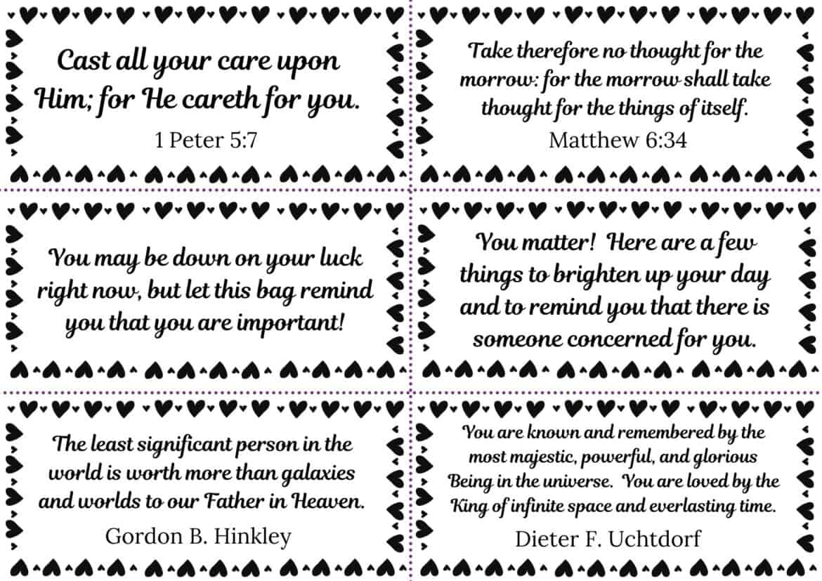 How to Make Blessings Bags for the Homeless + Free Printable