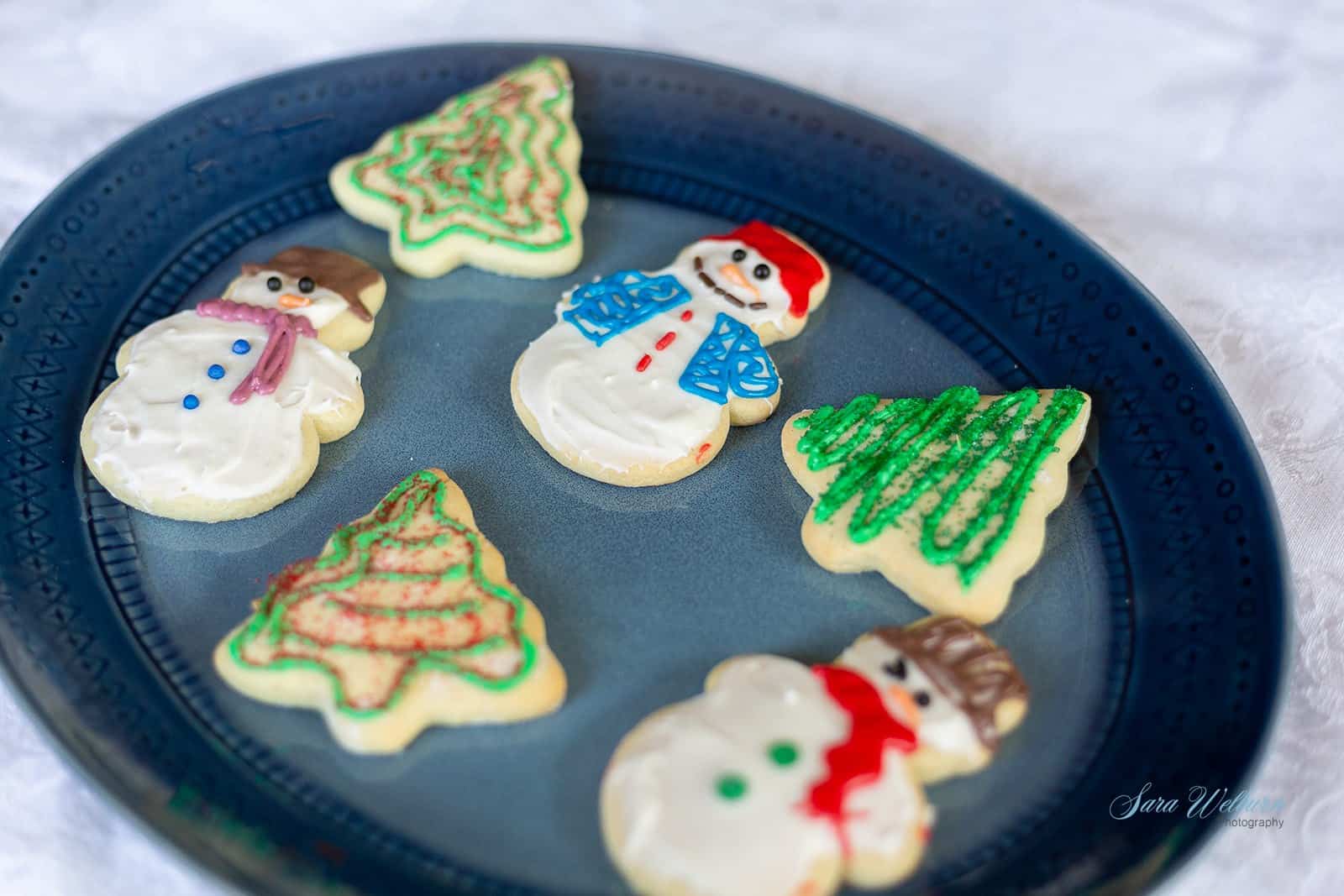 Christmas Sour Cream Sugar Cookies with Cream Cheese Frosting