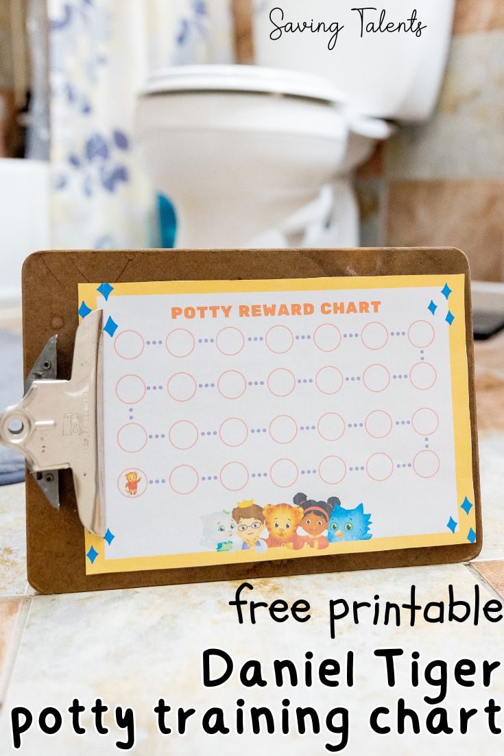 Daniel Tiger Potty Training Chart Free Printable - Saving Talents