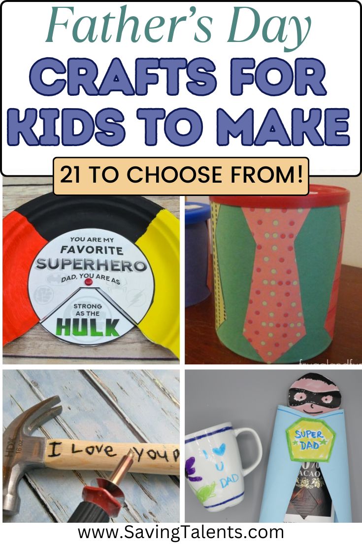 21 DIY Father's Day Crafts Kids Can Make as Gifts - Saving Talents