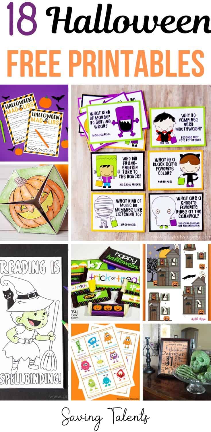 18 Free Halloween Printables for Kids and Adults - Saving Talents
