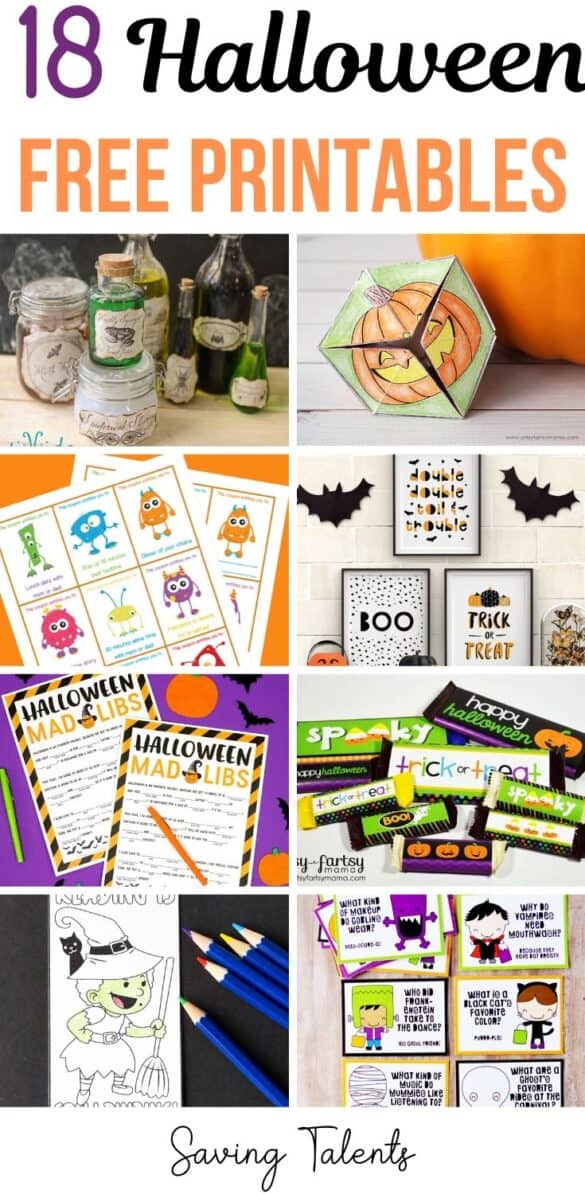 18 Free Halloween Printables for Kids and Adults - Saving Talents