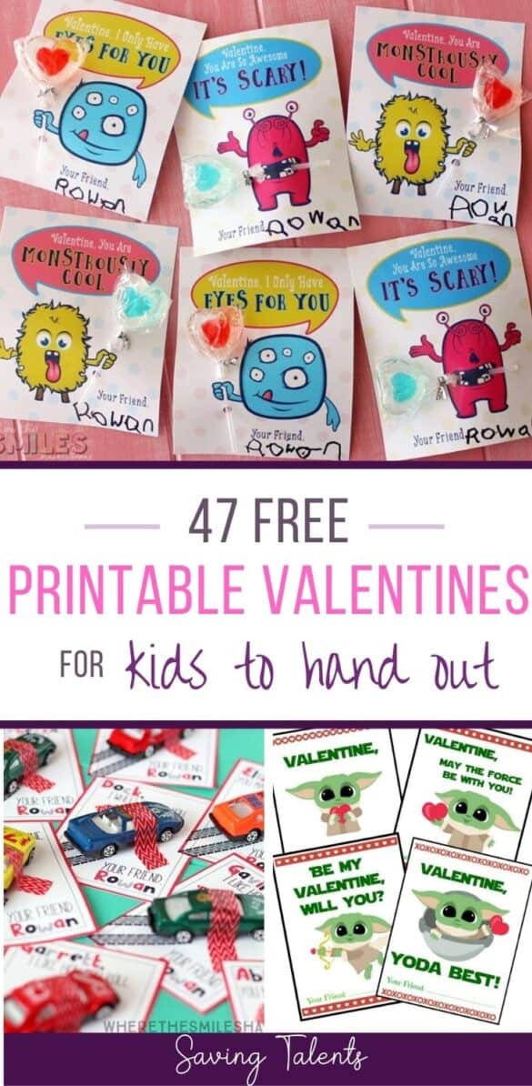 47 Free Printable Valentines Kids Can Make | Saving Talents