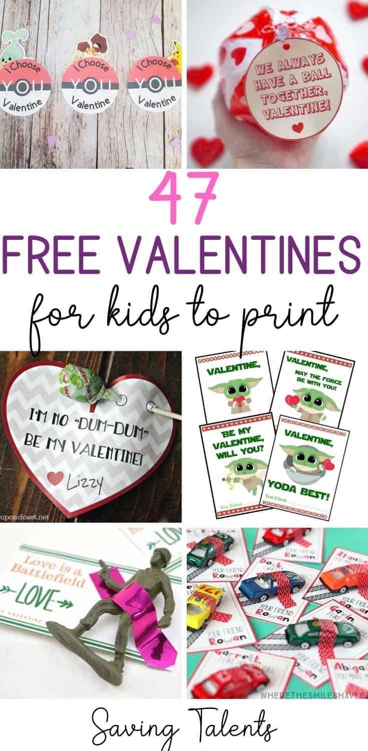 47 Free Printable Valentines Kids Can Make - Saving Talents