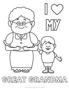 Free Printable Great Grandma Coloring Pages - Saving Talents