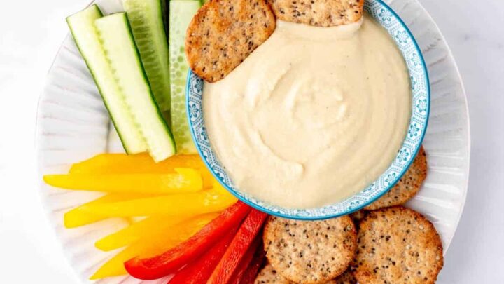 Image for High Protein Hummus Recipe {without Tahini}