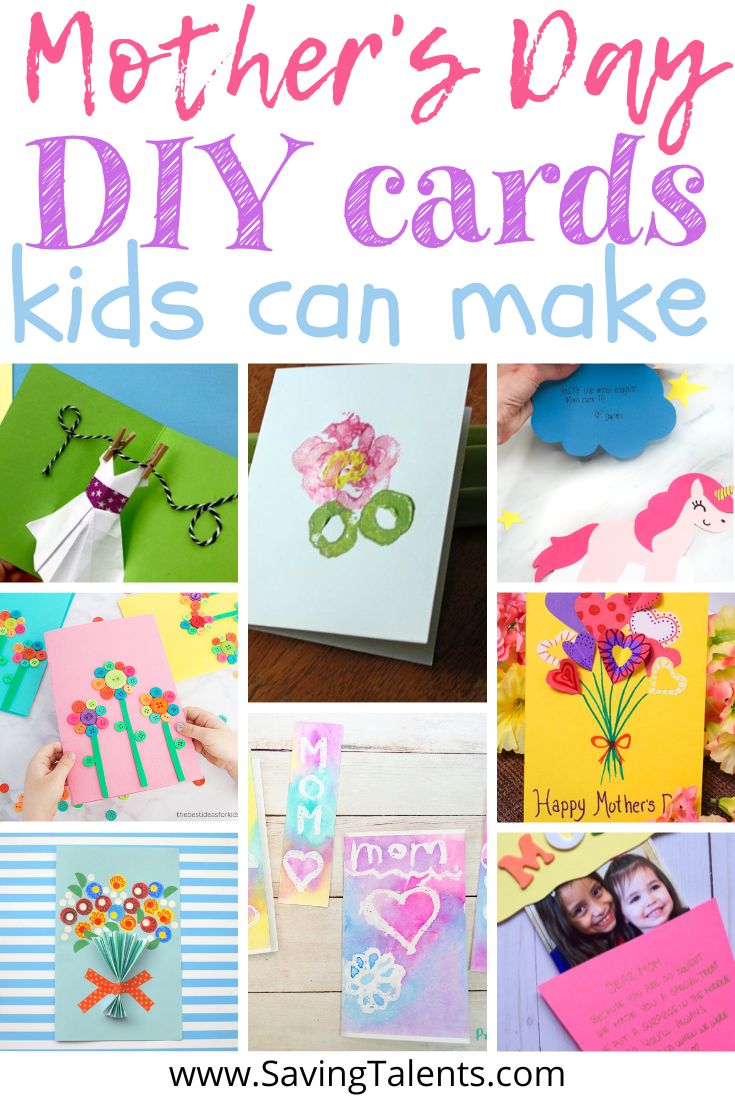 40 DIY Mother's Day Cards that Kids Can Make - Saving Talents