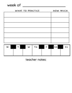 Free Printable Piano Practice Tracking Charts - Saving Talents