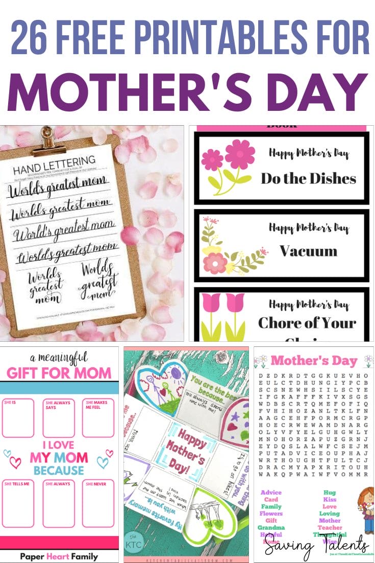 26 Free Mother's Day Printables You Can Use Right Now