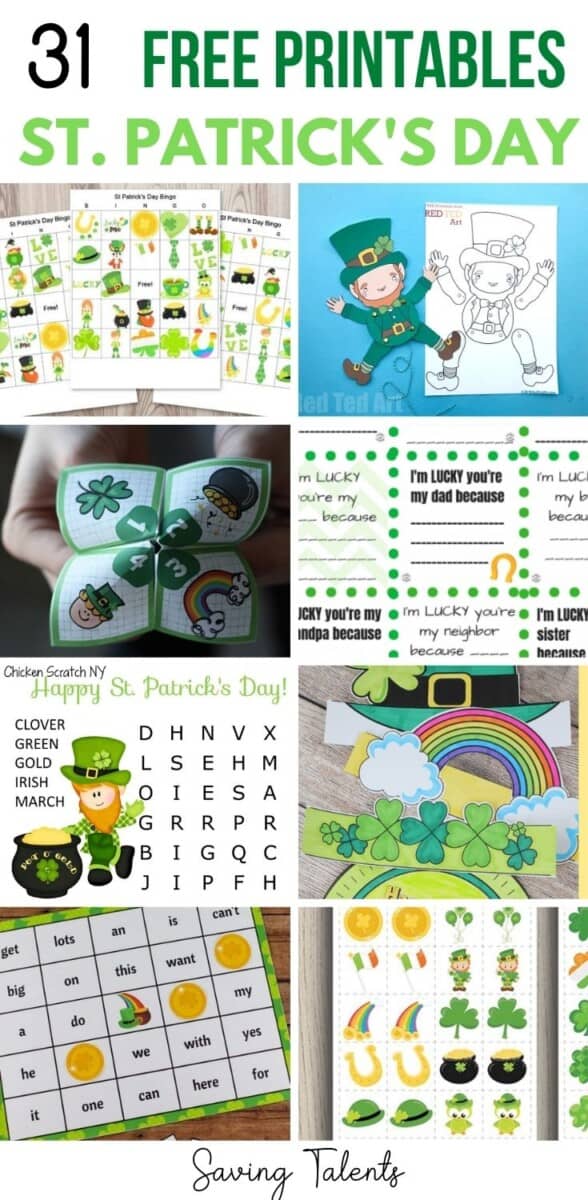 30 Free St. Patrick's Day Printables for Kids - Saving Talents