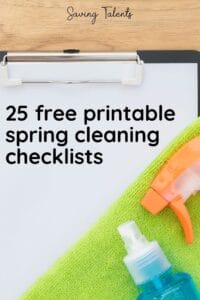 25 Free Printable Spring Cleaning Checklists For Everyone! - Saving Talents