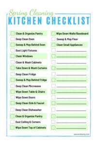 25 Free Printable Spring Cleaning Checklists For Everyone! - Saving Talents