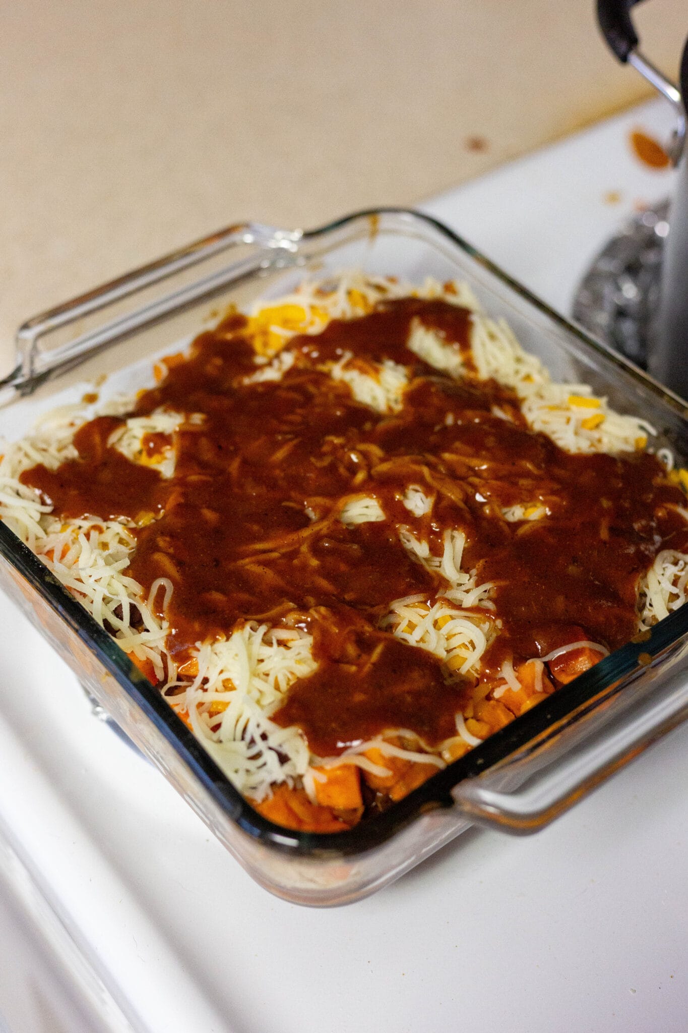 Sweet Potato Black Bean No Roll Enchiladas Recipe Saving Talents