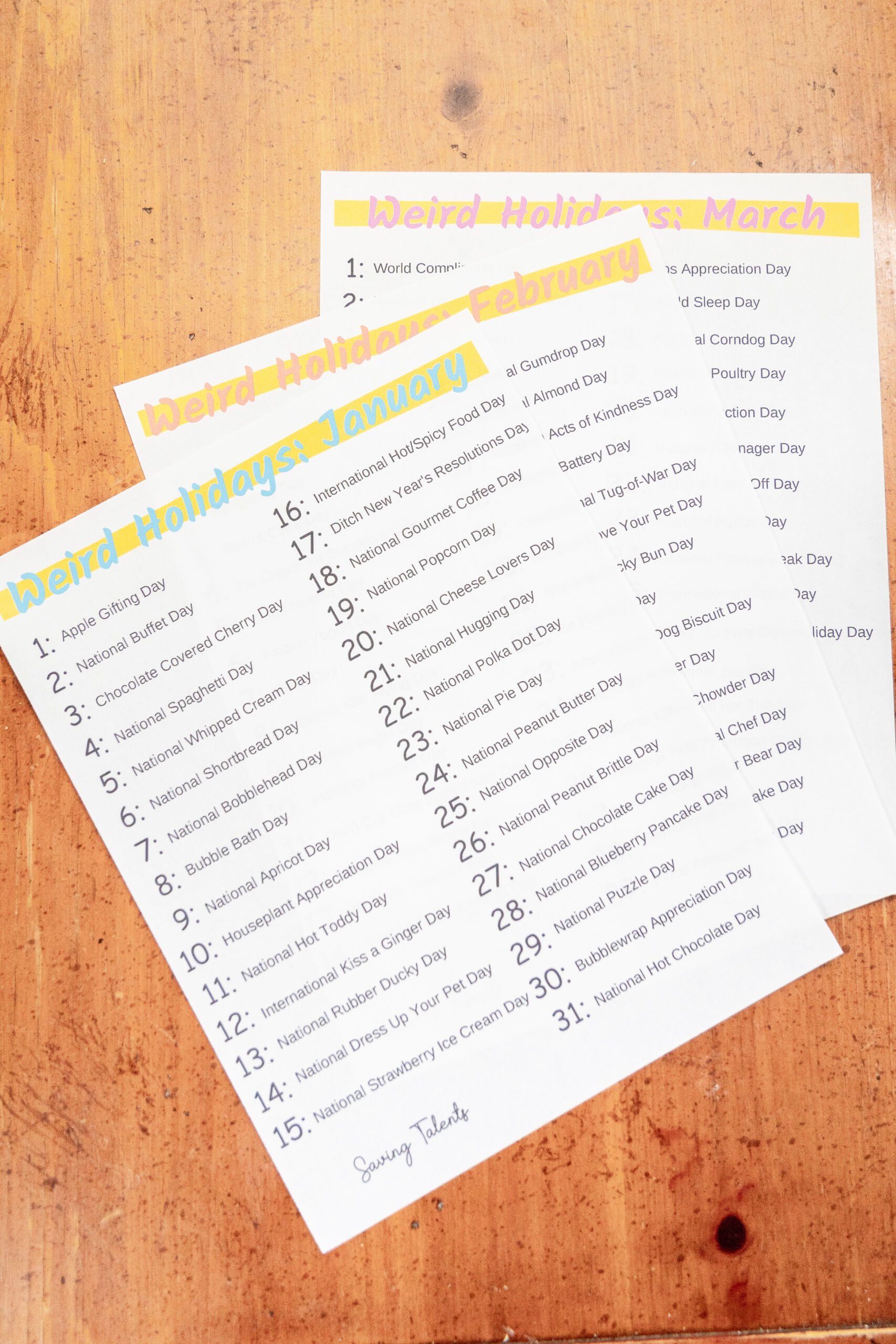 Strange, Quirky & Weird Holidays Calendar You Never Knew Existed! - Saving Talents