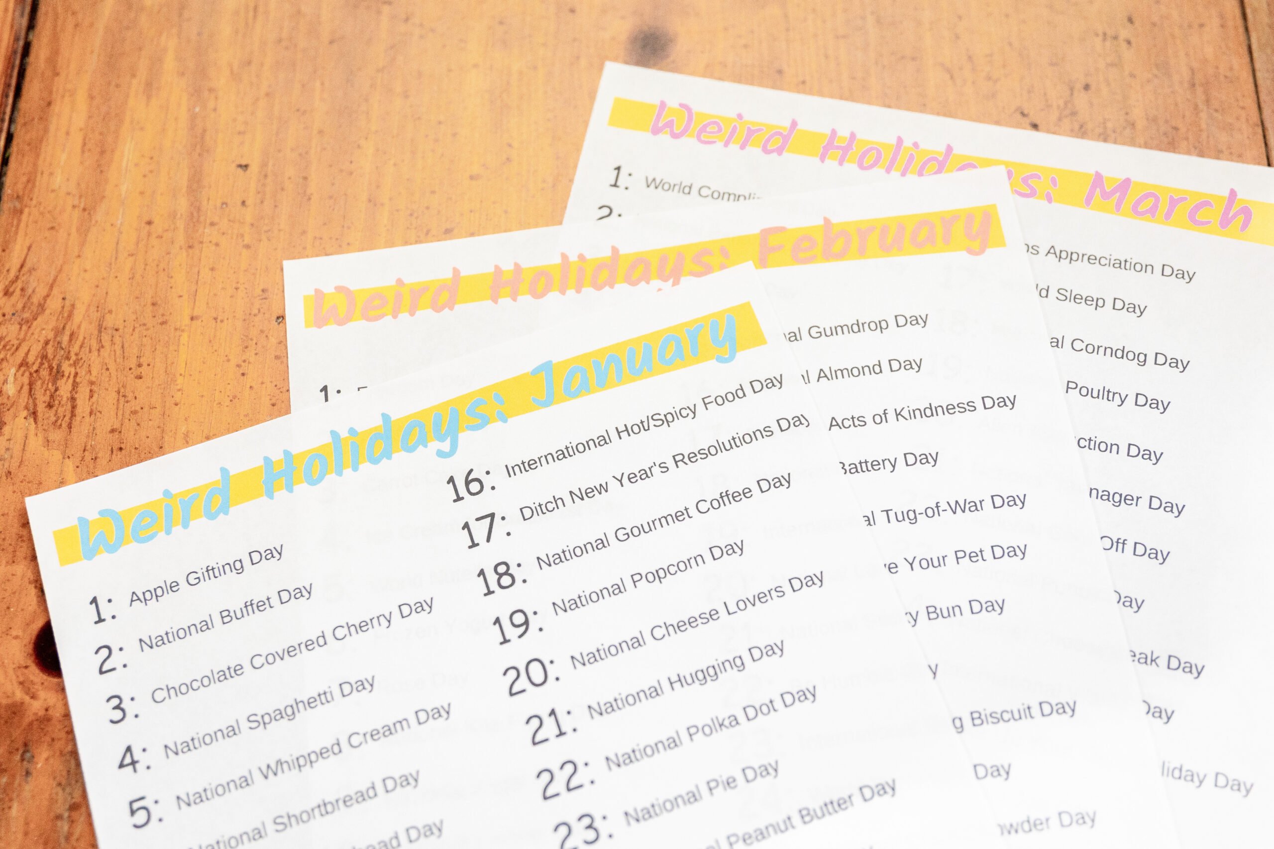 Strange, Quirky & Weird Holidays Calendar You Never Knew Existed! - Saving Talents